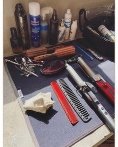 Our PRO MAT is designed for the professional hairdresser and makeup artist. With versatile pockets that make it ideal for storing key products in for the day. All of the styling tool mats are ethically made in Australia using sustainably sourced cotton. 